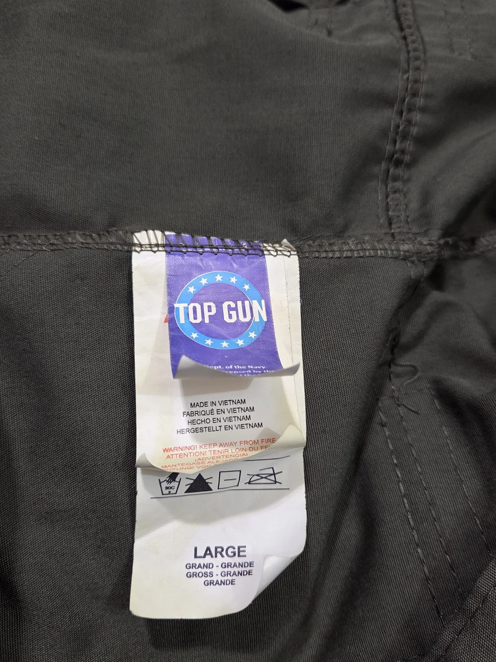 Boys Licensed Top Gun Flight Jumpsuit - Large
